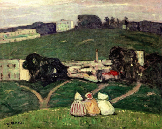 Landscape, Tangier, vintage artwork by James Wilson Morrice, 12x8" (A4) Poster