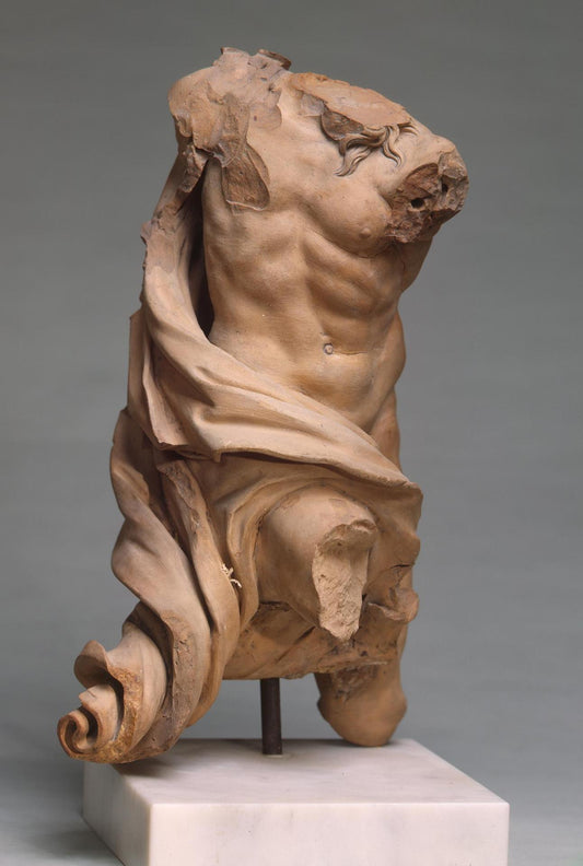 Torso of Neptune, vintage artwork by Gian Lorenzo Bernini, 12x8" (A4) Poster