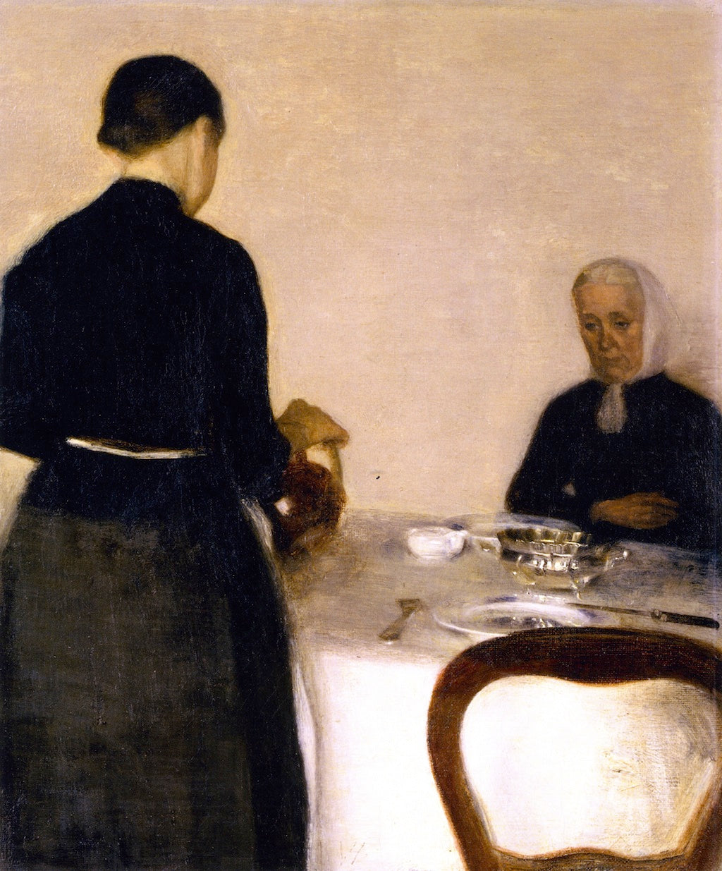 r with the Artist's Mother and Sister by Vilhelm Hammershoi,A3(16x12")Poster