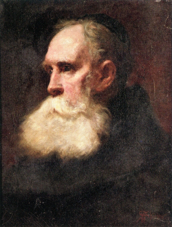 Profile of a Bearded Man, vintage artwork by Walter Shirlaw, 12x8" (A4) Poster