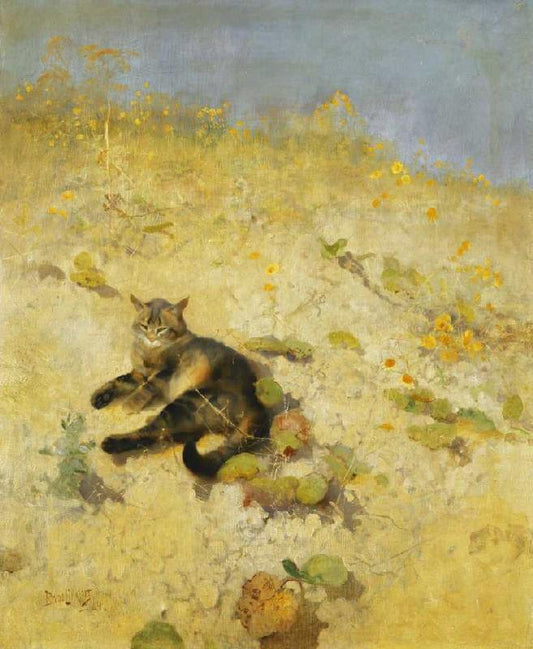 Cat in the Sunlight by Bruno Liljefors,A3(16x12")Poster