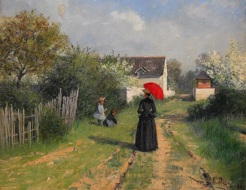 Landscape in spring by Elin Kleopatra Danielson-Gambogi,A3(16x12")Poster