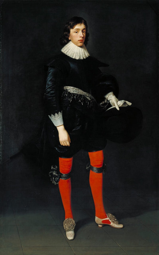 Portrait of James Hamilton, Earl of Arran, aged 17, vintage artwork by Daniël Mijtens, 12x8" (A4) Poster