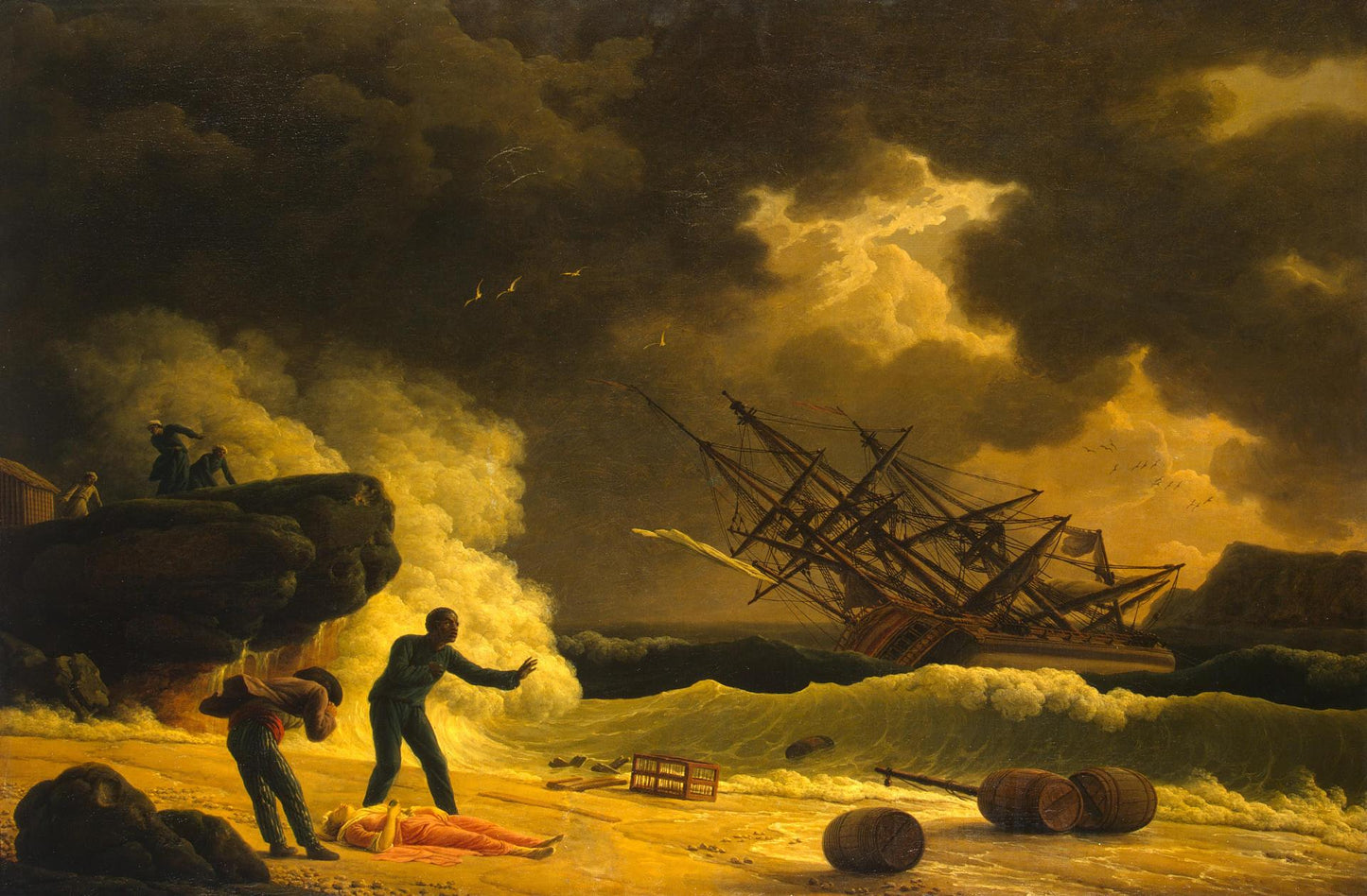 Death of Virginia, vintage artwork by Claude-Joseph Vernet, 12x8" (A4) Poster
