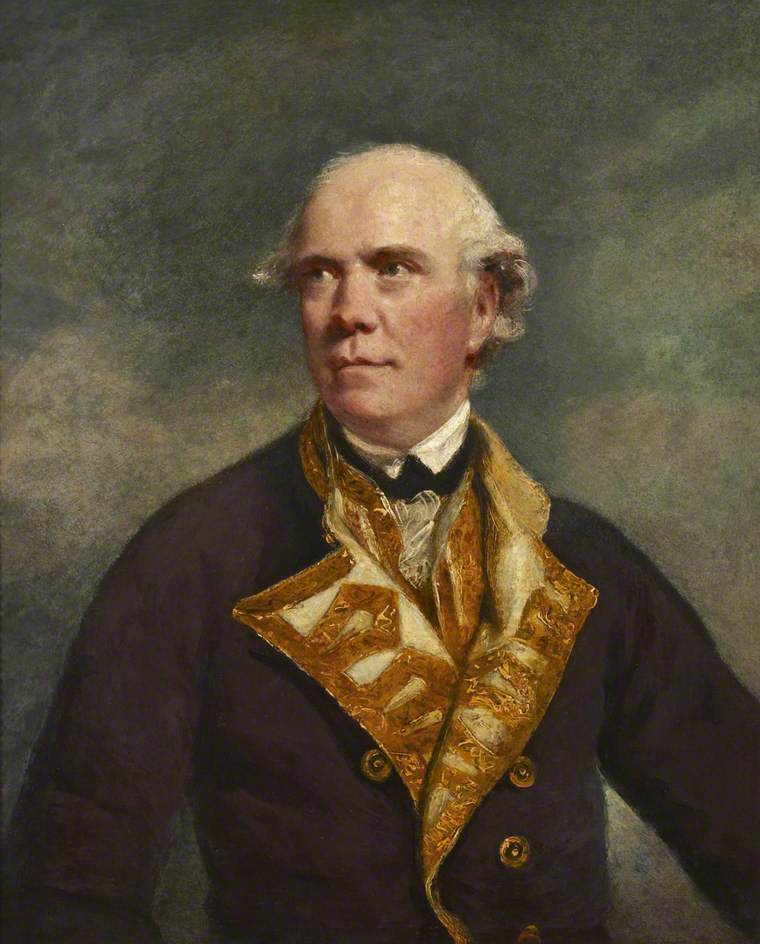 Admiral the Honourable Samuel Barrington, vintage artwork by Sir Joshua Reynolds, 12x8" (A4) Poster