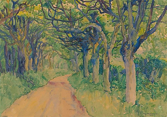 Allee, vintage artwork by Philipp Franck, 12x8" (A4) Poster