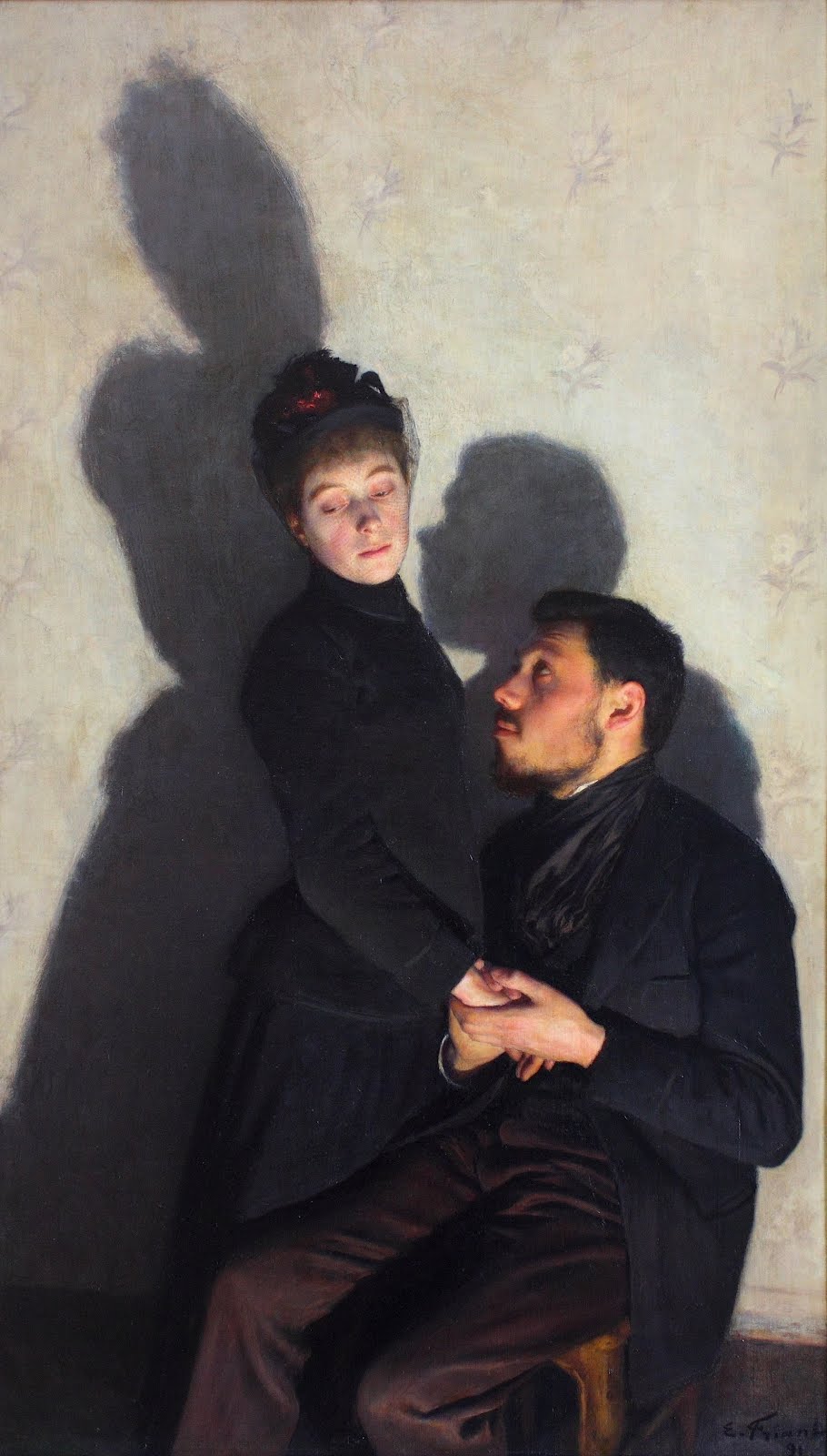 Ombres portees by emile Friant,A3(16x12")Poster