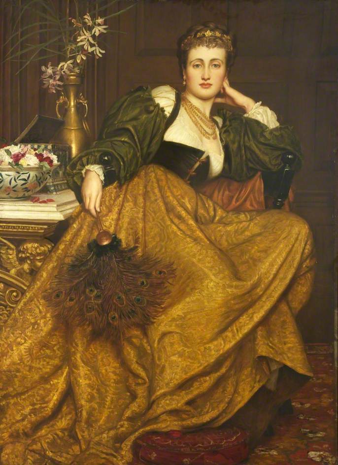 Leonora di Mantua, vintage artwork by Valentine Cameron Prinsep, 12x8" (A4) Poster