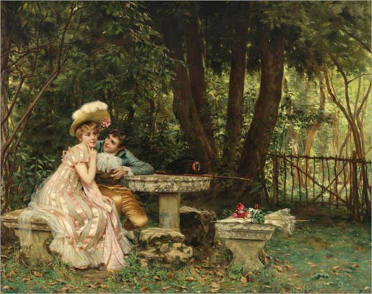 Dare I, vintage artwork by Charles Joseph Frederick Soulacroix, 12x8" (A4) Poster