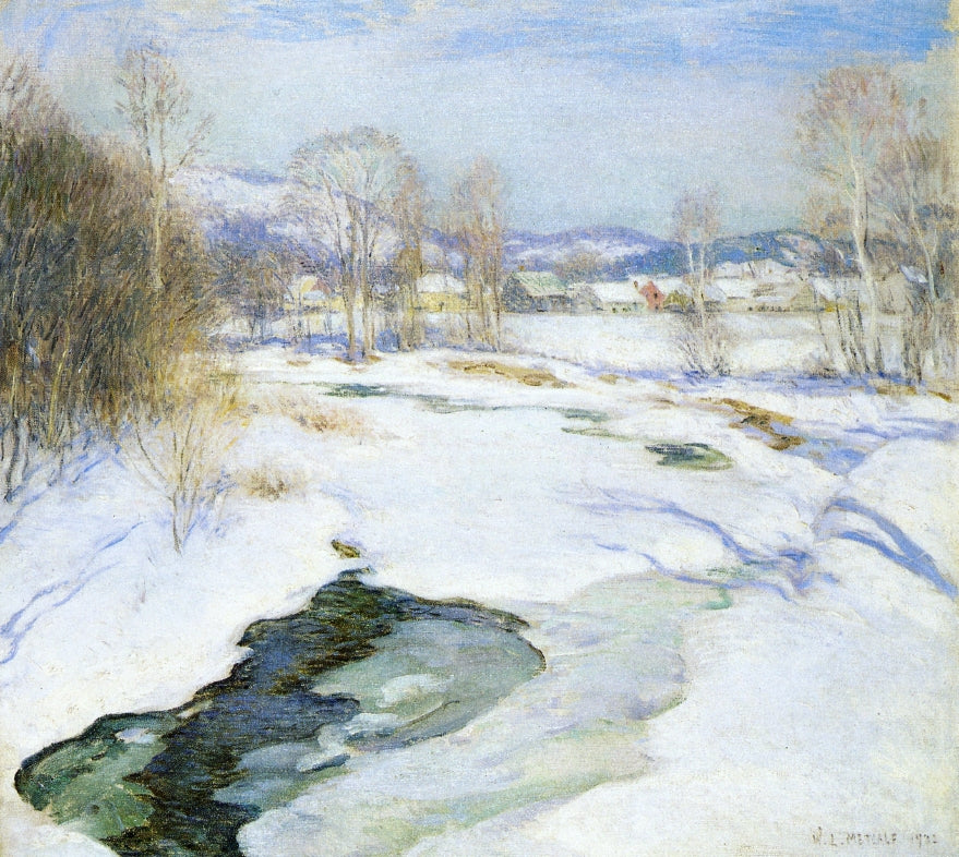 Icebound Brook by Willard Leroy Metcalf,A3(16x12")Poster
