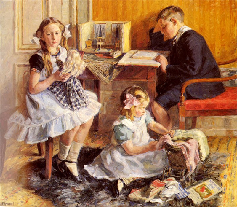 Childrens' Pastimes by Gad Frederick Clement,A3(16x12")Poster