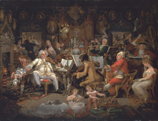 Amateurs of Tye-Wig Music, vintage artwork by Edward Francis Burney, 12x8" (A4) Poster