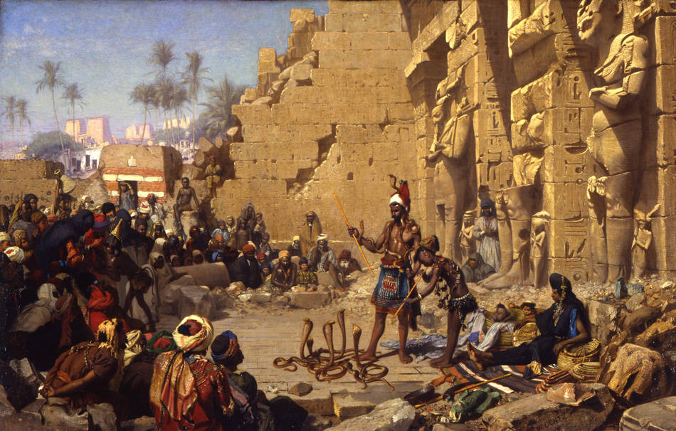 The Snake Charmer, vintage artwork by Wilhelm Gentz, A3 (16x12") Poster Print