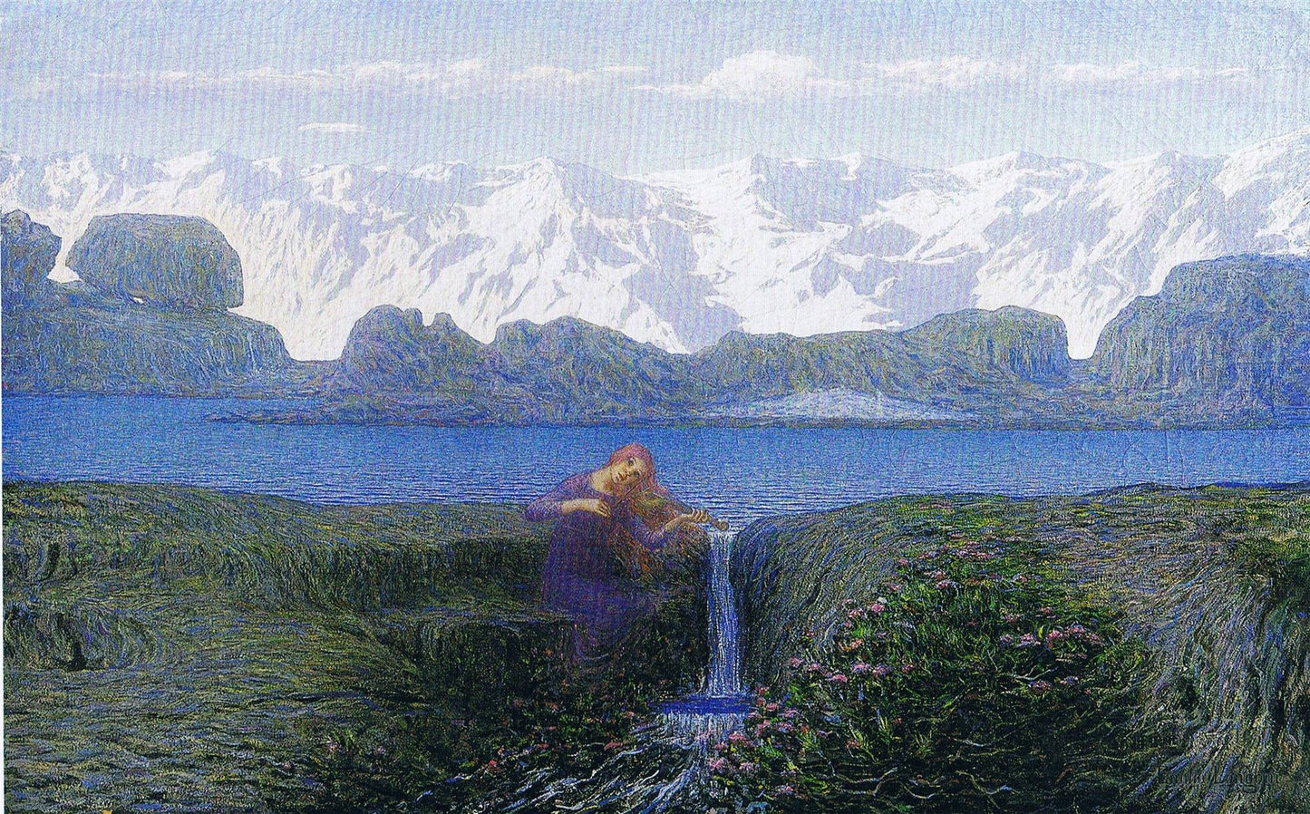 The sound of the stream by Emilio Longoni,A3(16x12")Poster