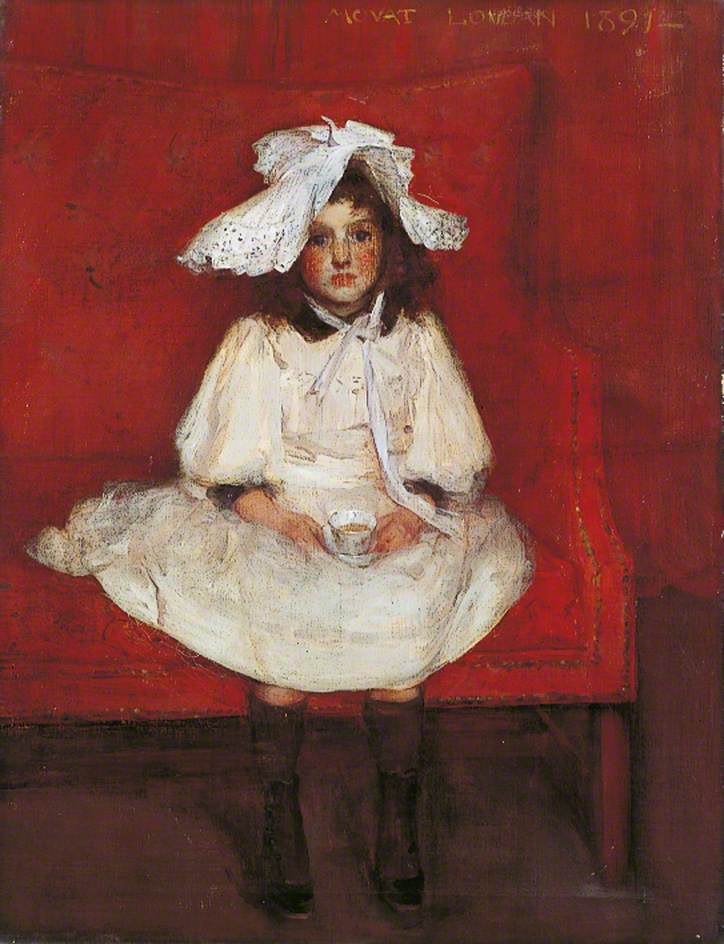 The Red Sofa by William Mouat Loudan,A3(16x12")Poster