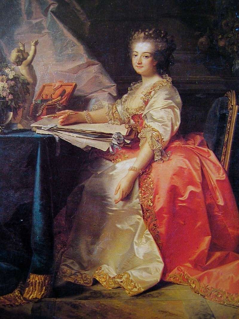 Portrait of Madame de Lamballe, vintage artwork by Jean Laurent Mosnier, 12x8" (A4) Poster