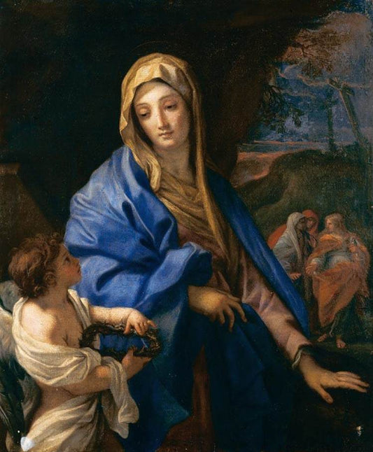 Adoration of the Thorn Crown, vintage artwork by Attributed to Carlo Maratta, 12x8" (A4) Poster