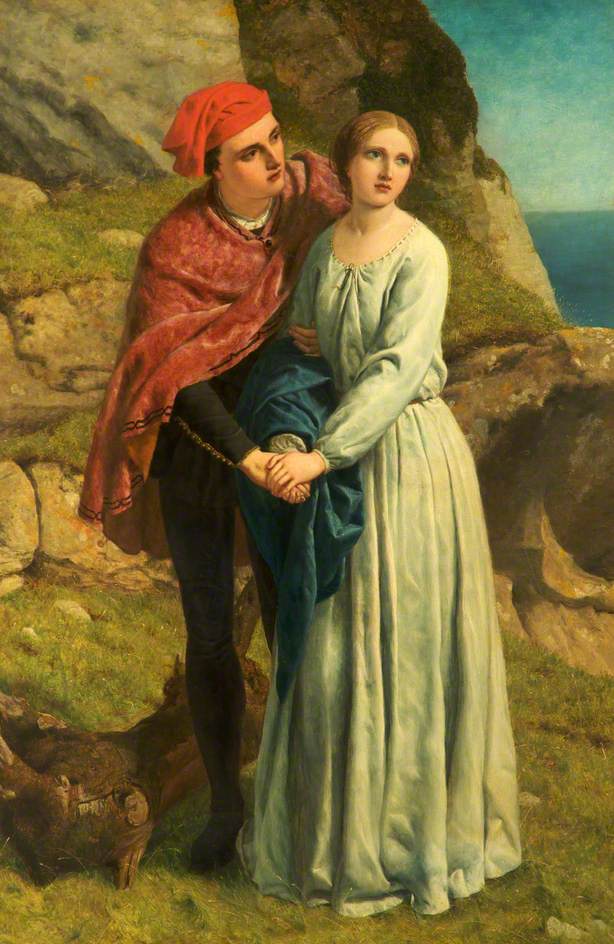 Ferdinand and Miranda (from William Shakespeare's 'The Tempest'), vintage artwork by Frederick Richard Pickersgill, A3 (16x12") Poster Print