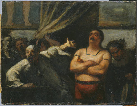 The Strong Man, vintage artwork by Honore Daumier, A3 (16x12") Poster Print