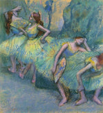 Ballet Dancers in the Wings, vintage artwork by Edgar Degas, 12x8" (A4) Poster