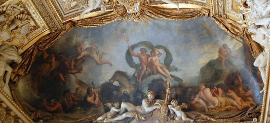 Gallery of Apollo - Neptune and Amphitrite, vintage artwork by Charles Le Brun, 12x8" (A4) Poster