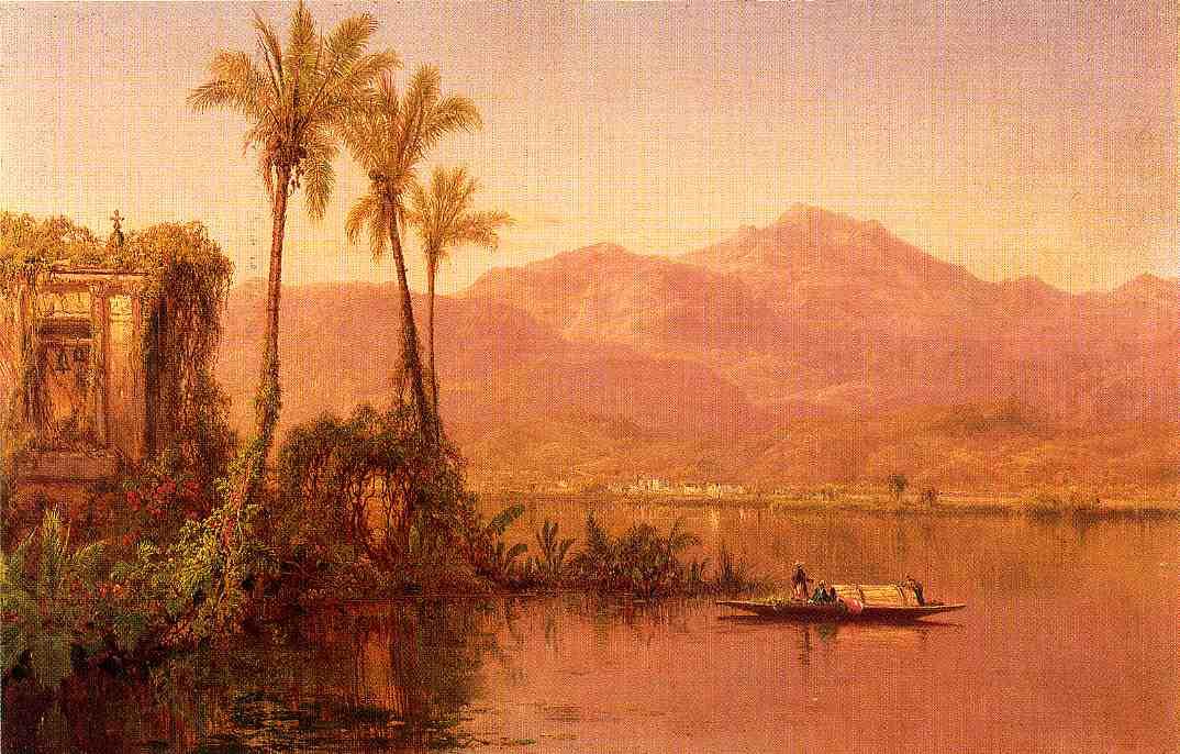 [Vesper, Guayaquil River Ecuador (II) ?], vintage artwork by Louis Remy Mignot, 12x8" (A4) Poster