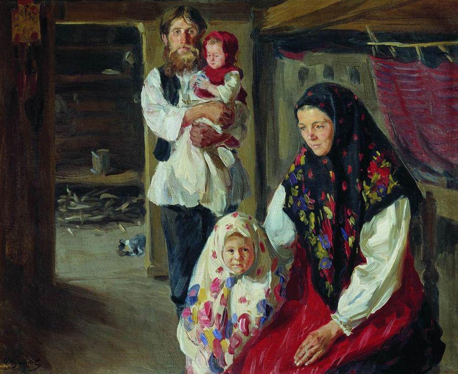 The Forester's Family, vintage artwork by Ivan Kulikov, 12x8" (A4) Poster