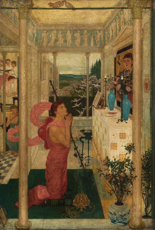 Love's Altar, vintage artwork by Walter Crane, 12x8" (A4) Poster