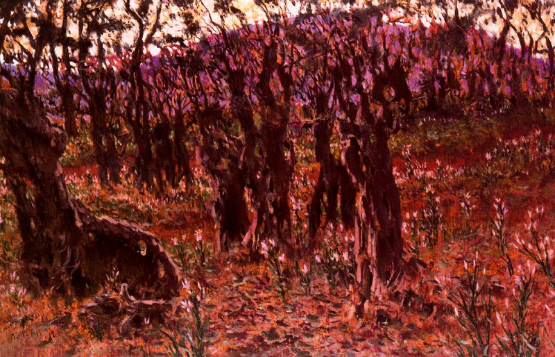 El Valle de Josafat, vintage artwork by Antonio Muñoz Degrain, 12x8" (A4) Poster