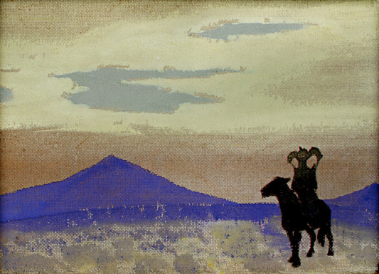 Genghis Khan's Mother, vintage artwork by Nicholas Roerich, 12x8" (A4) Poster