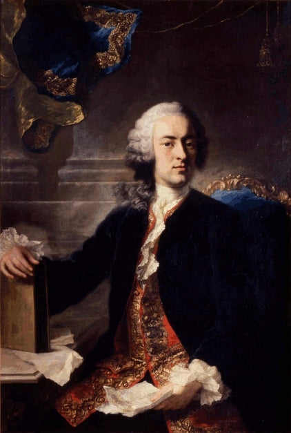 Portrait of Moses Wolff, vintage artwork by Georg Desmarees, 12x8" (A4) Poster