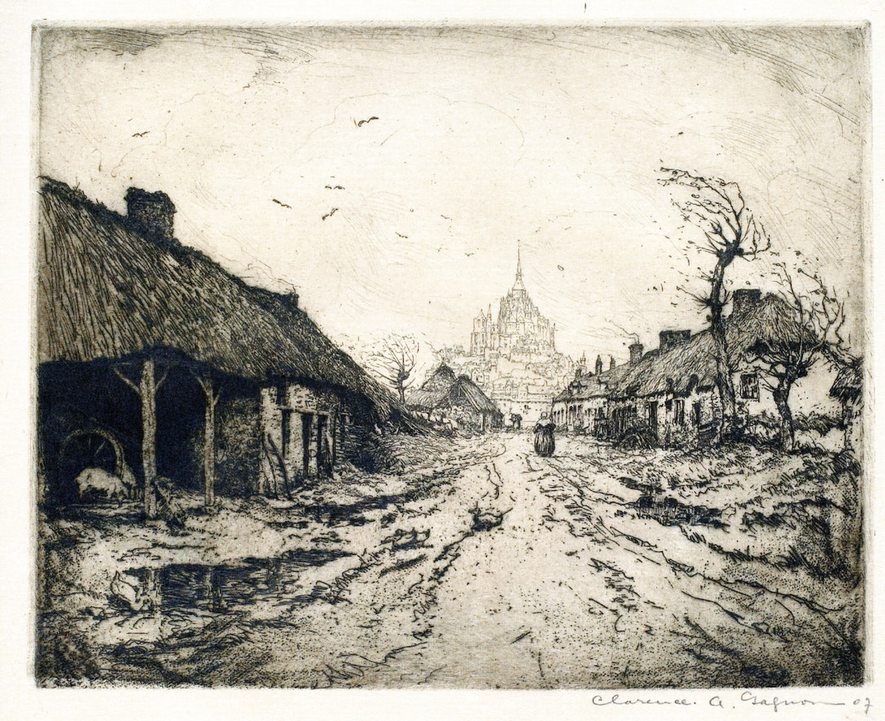 Mon-Saint-Michel by Clarence Gagnon,16x12(A3) Poster