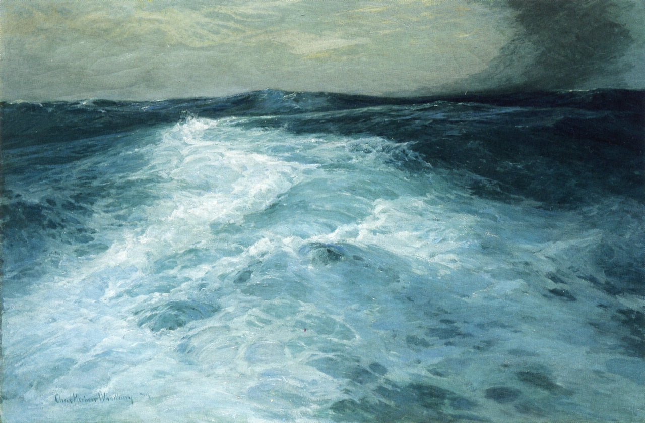 Mid-Ocean, vintage artwork by Charles H. Woodbury, 12x8" (A4) Poster