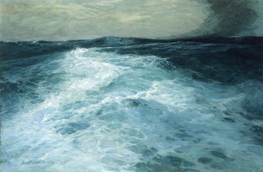 Mid-Ocean, vintage artwork by Charles H. Woodbury, 12x8" (A4) Poster