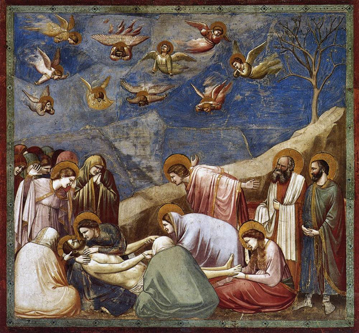 Scenes from the Life of Christ: 20. Lamentation (The Mourning of Christ), vintage artwork by Giotto, A3 (16x12