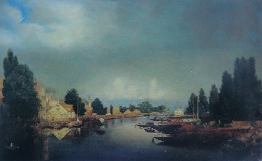Landscape on the Havel River, vintage artwork by Eduard Gaertner, A3 (16x12") Poster Print