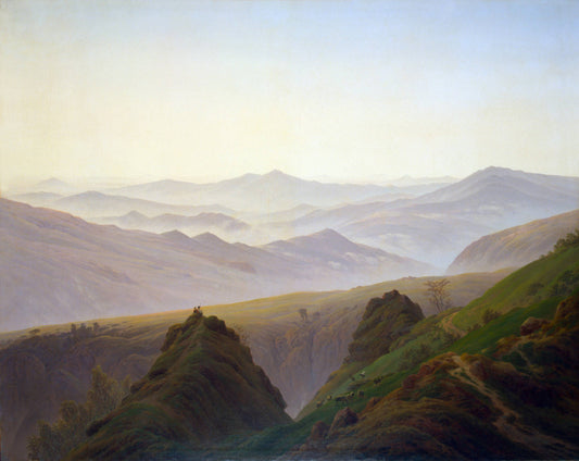 Morning in the Mountains, vintage artwork by Caspar David Friedrich, 12x8" (A4) Poster