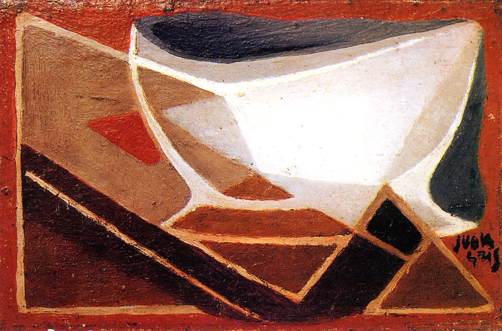 Bowl and Pipe, vintage artwork by Juan Gris, 12x8" (A4) Poster