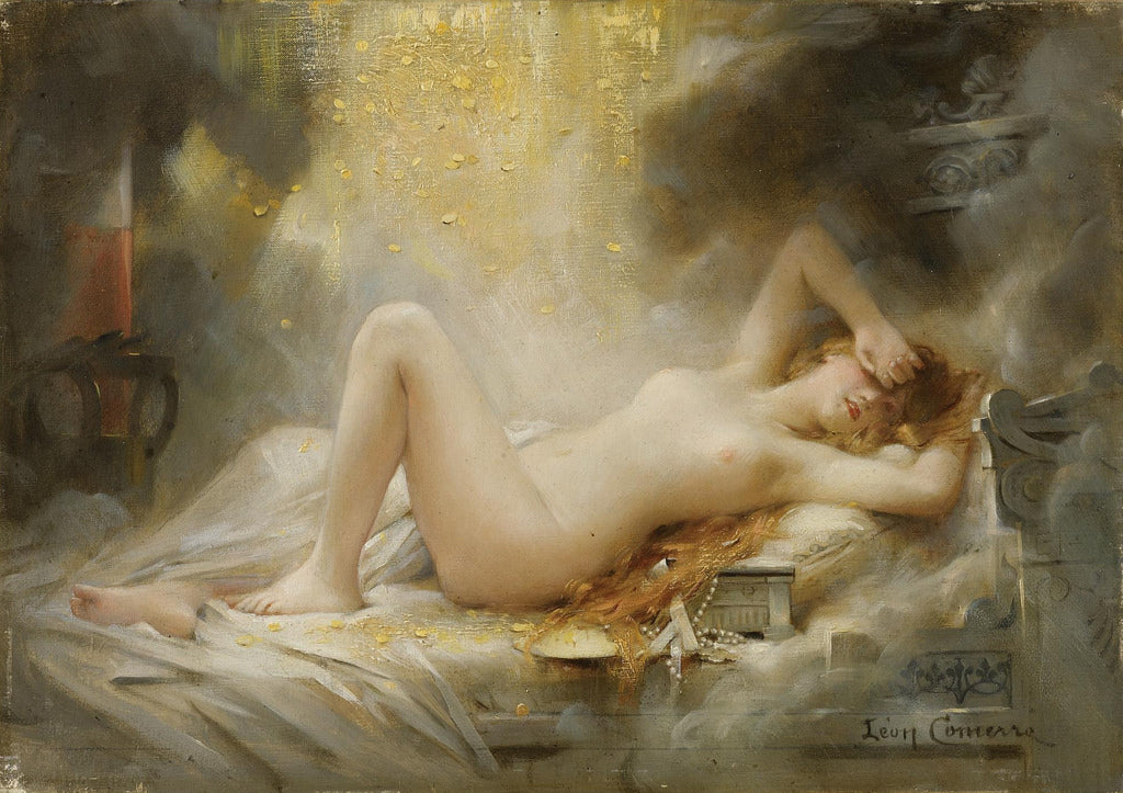 Danae, vintage artwork by Leon-François Comerre, 12x8" (A4) Poster