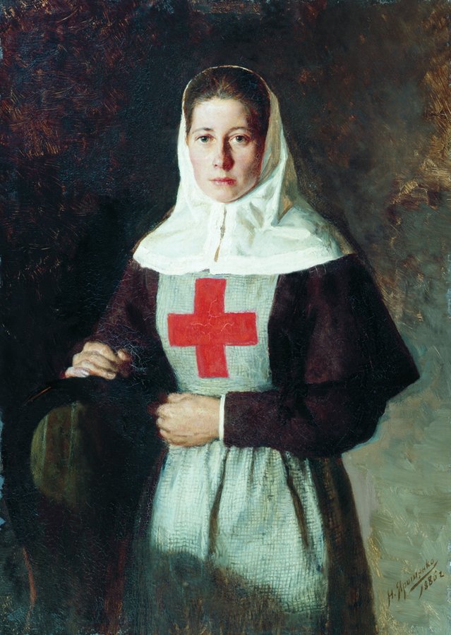 A Nurse, vintage artwork by Nikolai Aleksandrovich Yaroshenko, 12x8" (A4) Poster