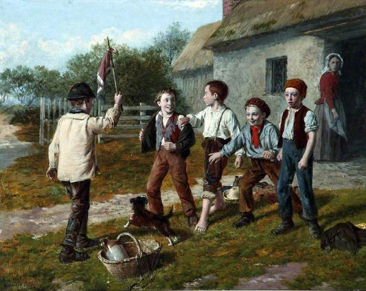 Starting a Race, vintage artwork by William Hemsley, A3 (16x12") Poster Print