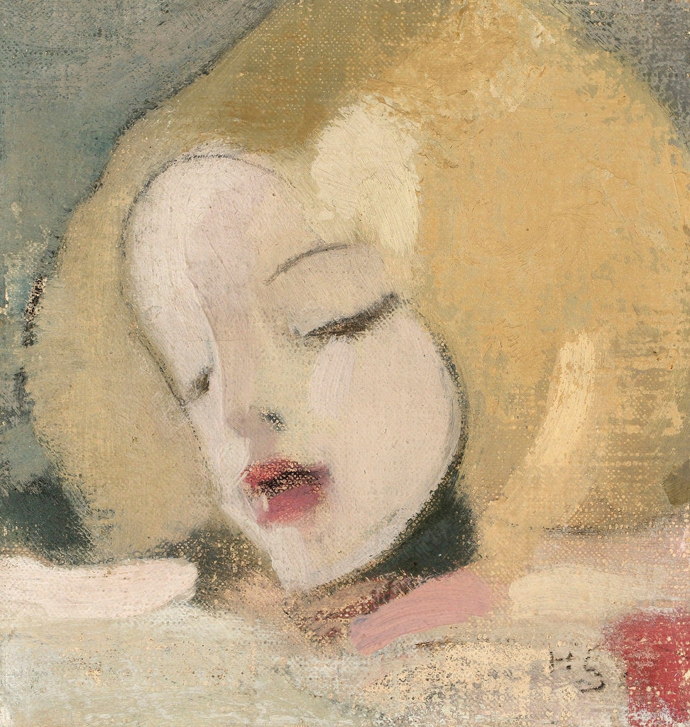 Katri, vintage artwork by Helene Schjerfbeck, 12x8" (A4) Poster