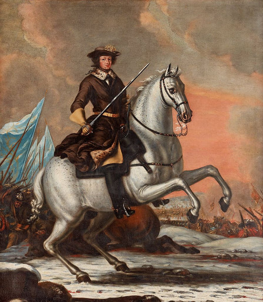 Charles XI of Sweden, vintage artwork by David Klocker Ehrenstrahl, 12x8" (A4) Poster
