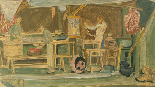 A Workshop in China by Alexander Evgenievich Yakovlev,16x12(A3) Poster