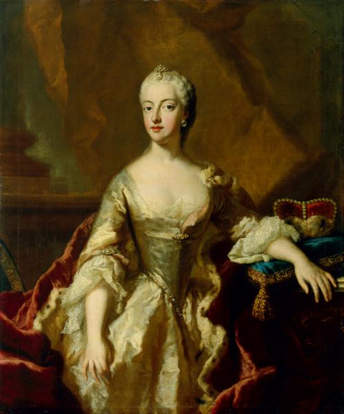 Maria Anna Josefa Auguste von Bayern von Baden-Baden, vintage artwork by Georg Desmarees, 12x8" (A4) Poster