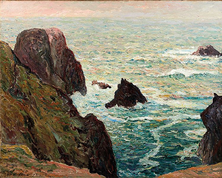 of Winter Afternoon, Belle-Ile-en-Mer coast by Maxime Maufra,A3(16x12")Poster