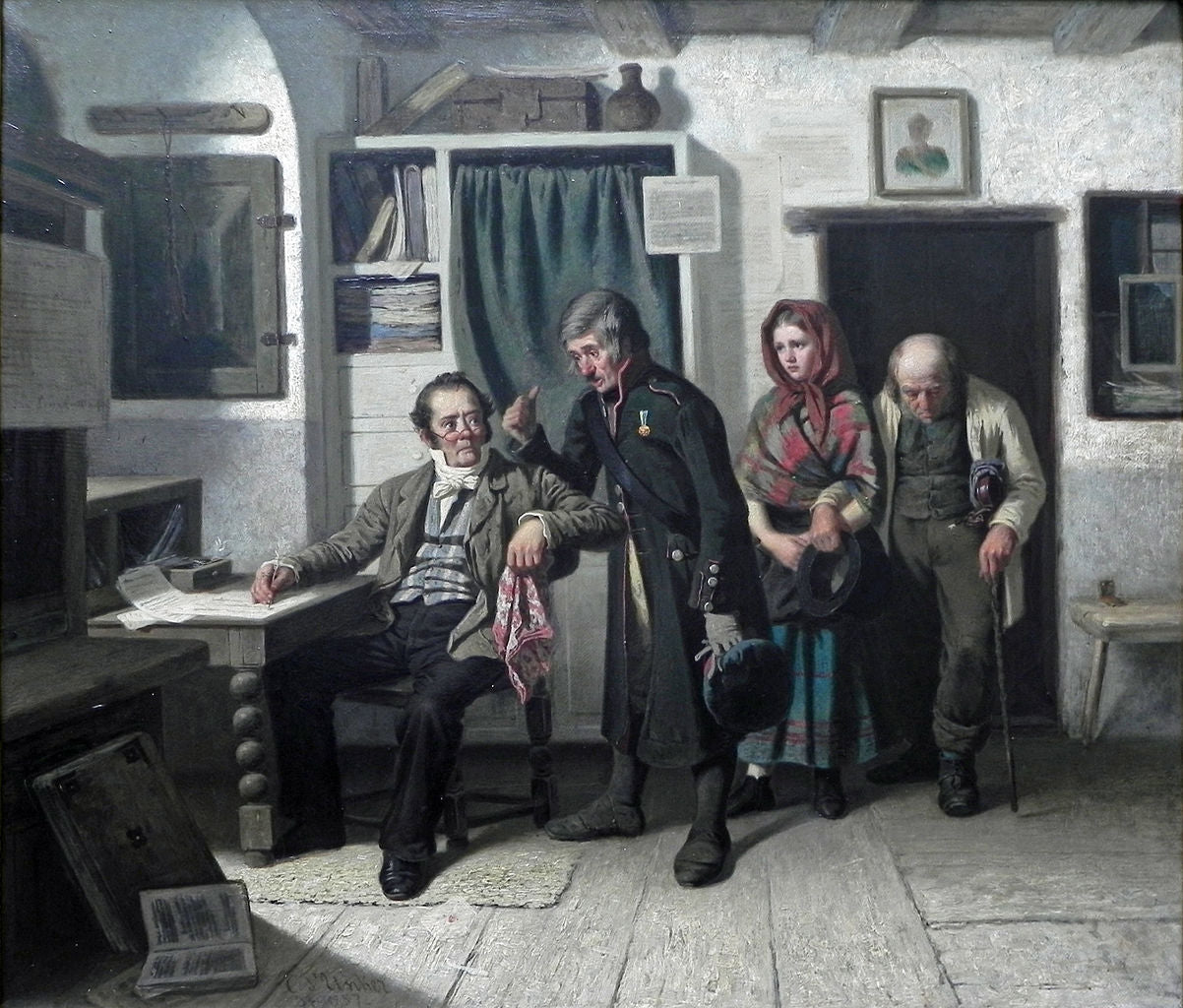 Arrest Order, vintage artwork by Carl d'Unker, 12x8" (A4) Poster