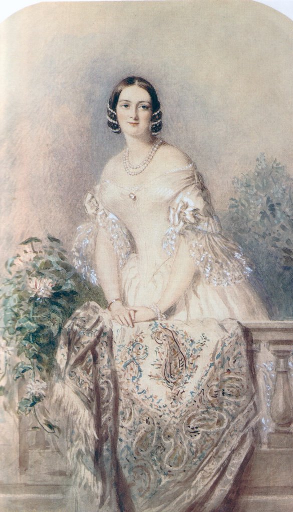 Elena Zavadovskaya, vintage artwork by Alfred Edward Chalon, 12x8" (A4) Poster