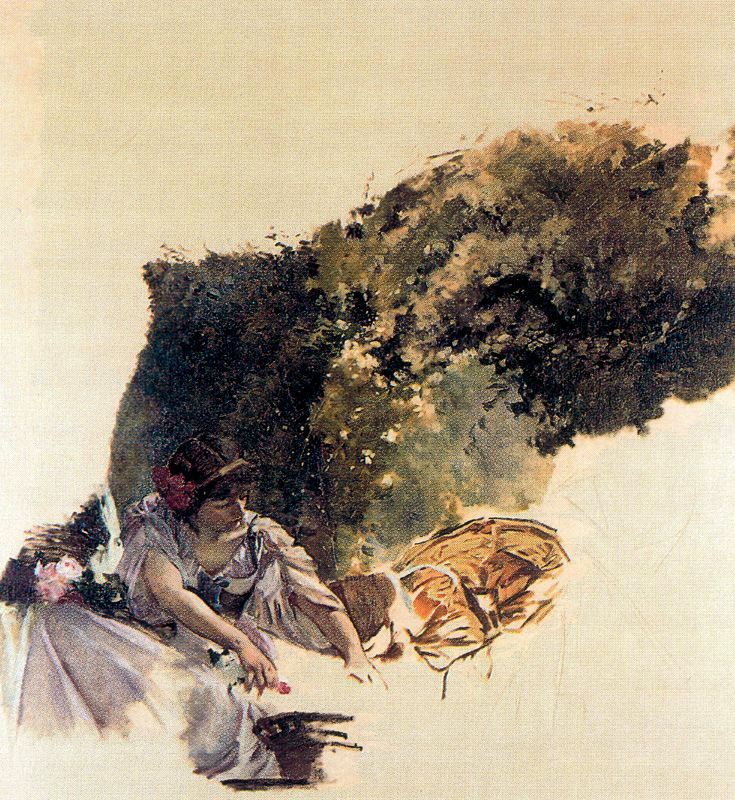 Estudio Preparatorio, vintage artwork by Emilio Sala  Frances, 12x8" (A4) Poster