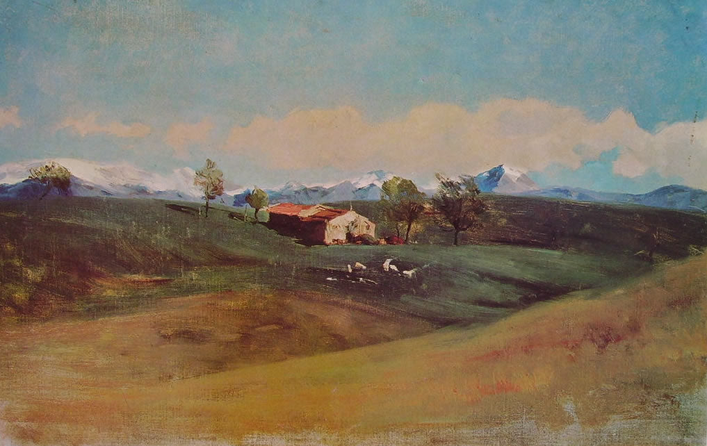 Sant'Andrea, vintage artwork by Cesare Tallone, 12x8" (A4) Poster